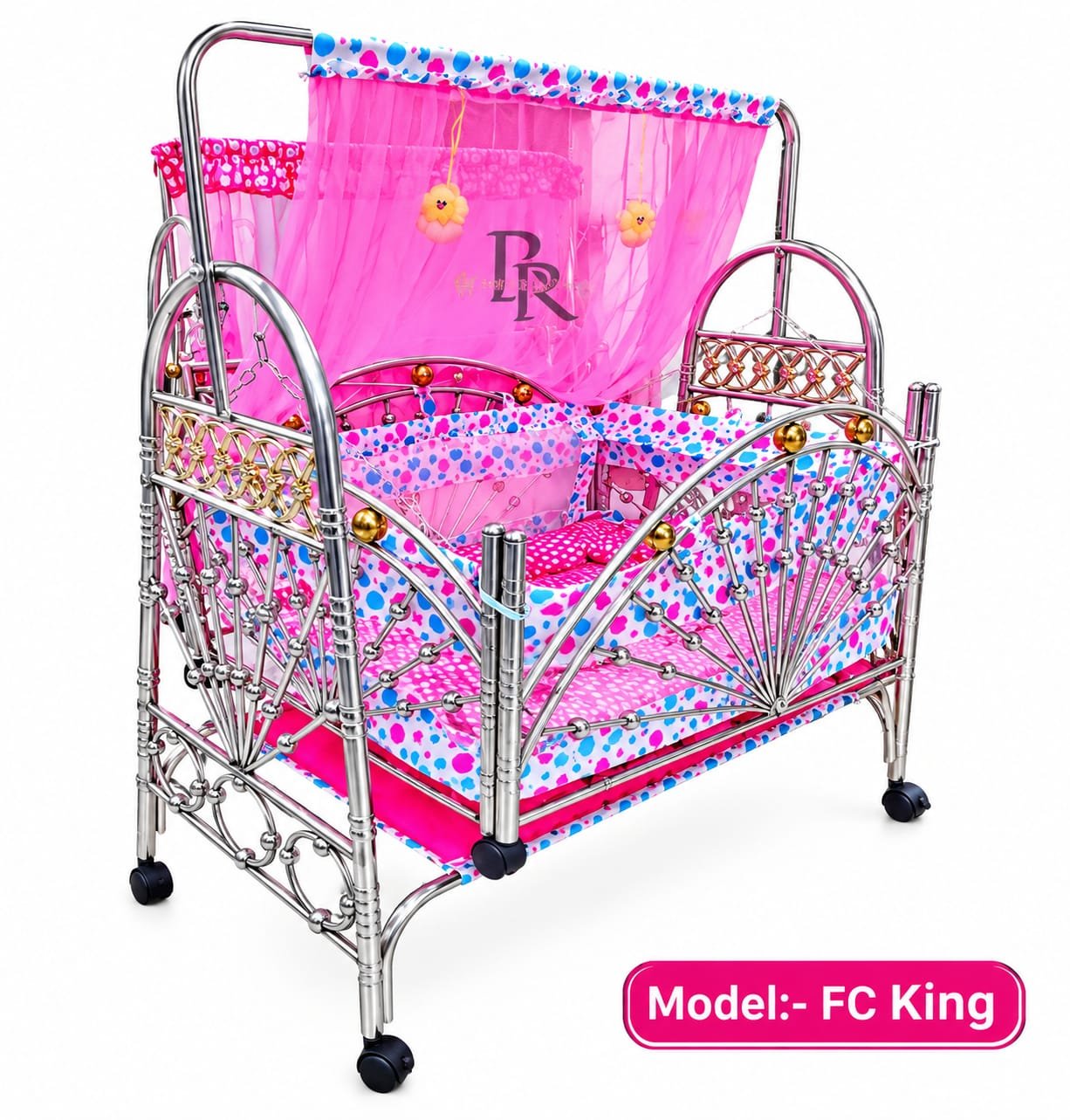 Model:- FC King SS Pipe Baby Cradle - Image 2
