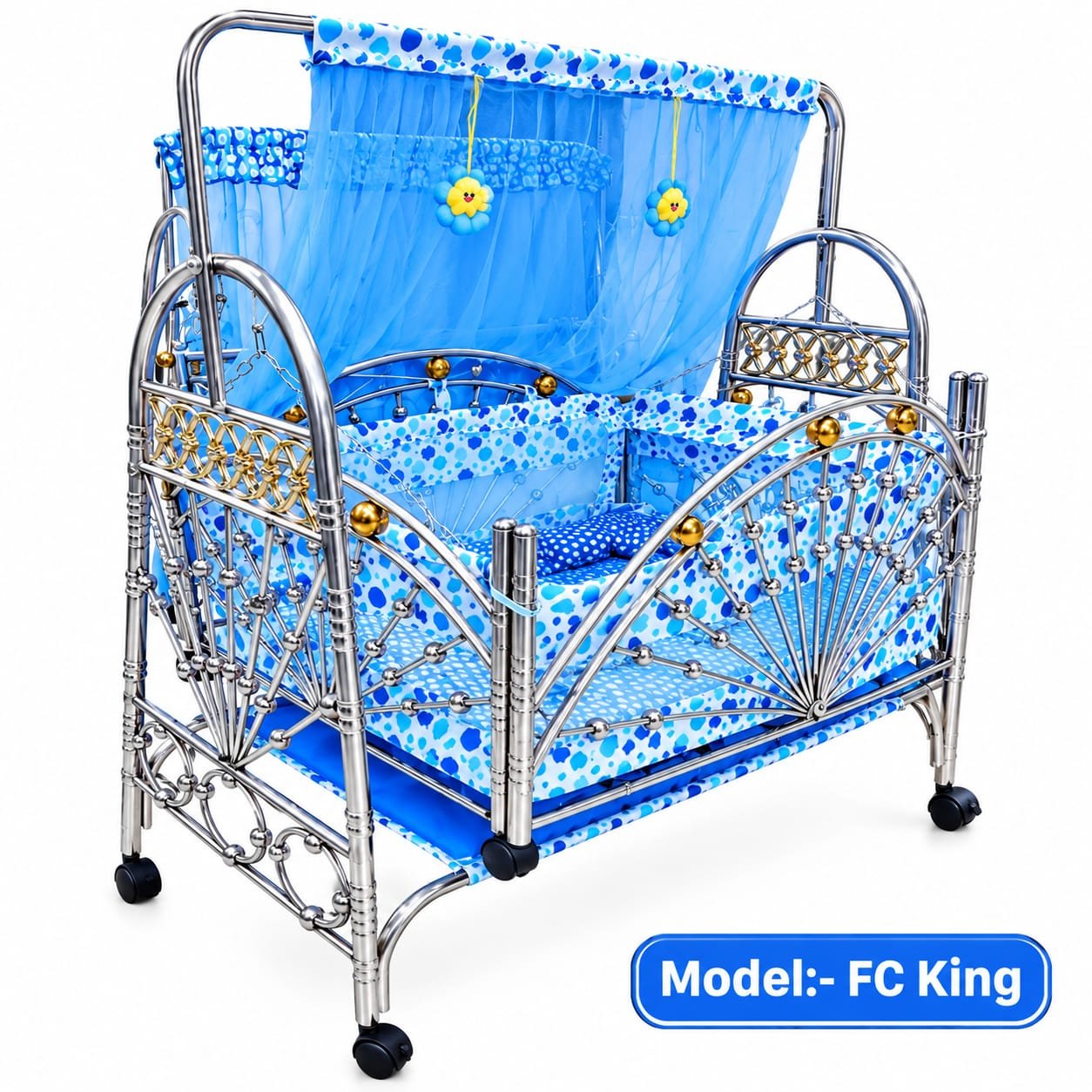 Model:- FC King SS Pipe Baby Cradle